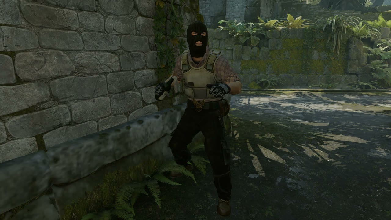 Third-person view of the setup position
