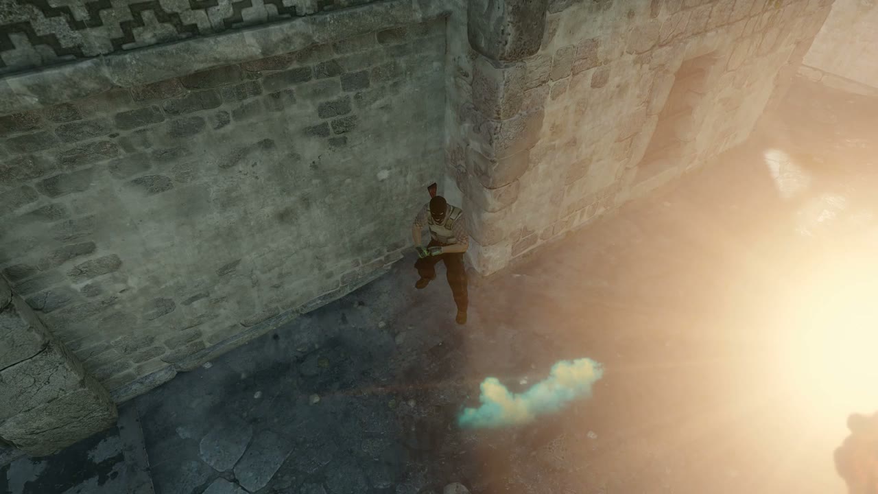 Third-person view of the setup position