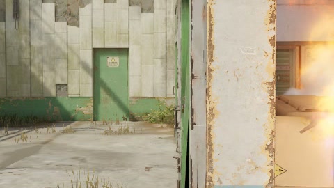 Close-up of the aim point just before the throw