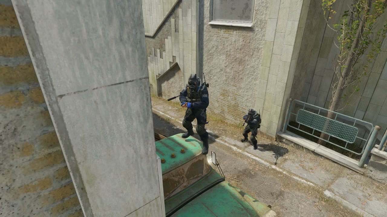 Third-person view of the setup position