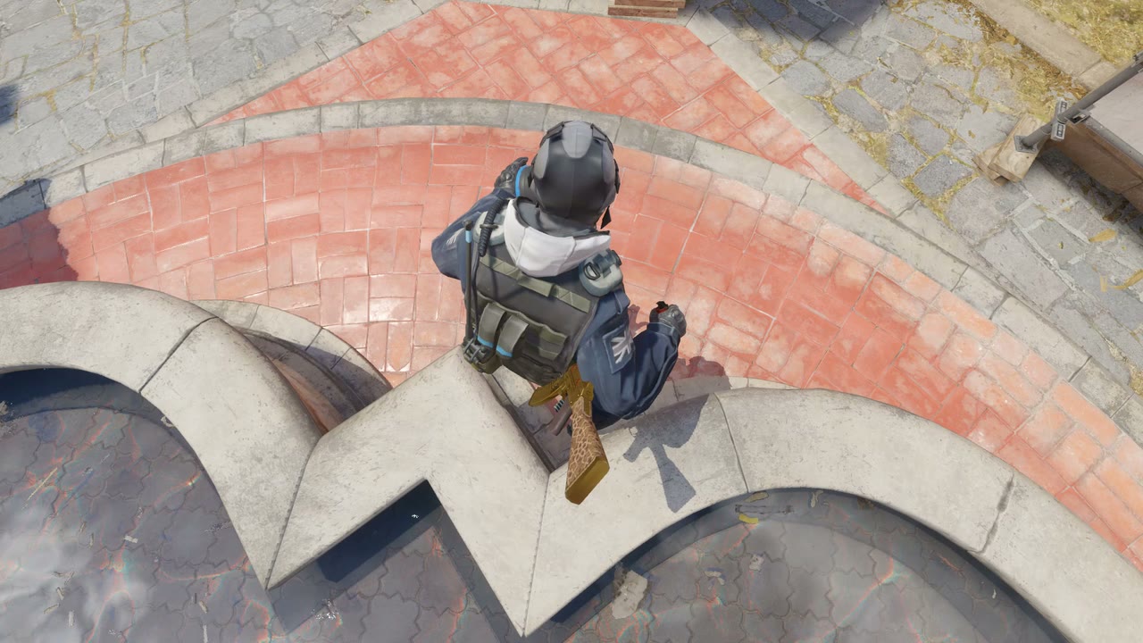 Third-person view of the setup position