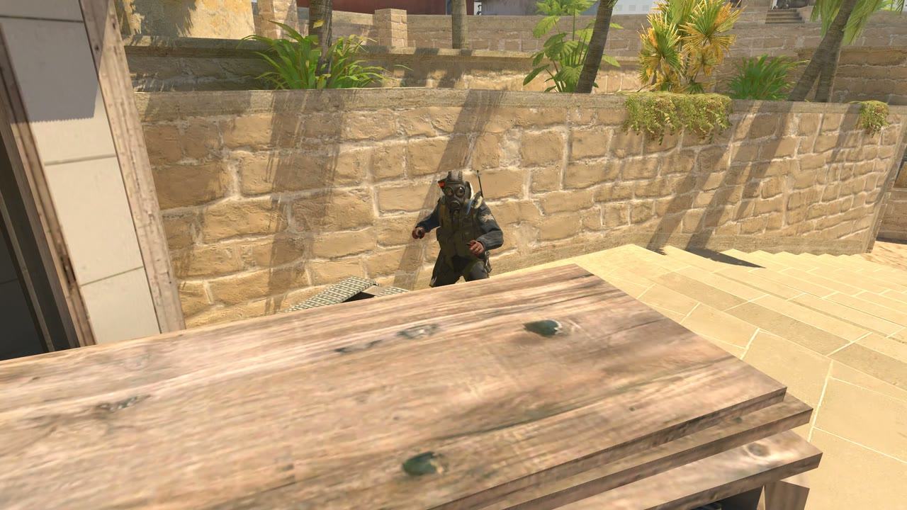 Third-person view of the setup position