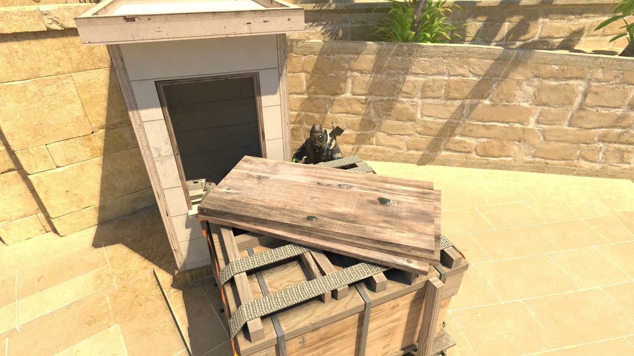 Third-person view of the setup position