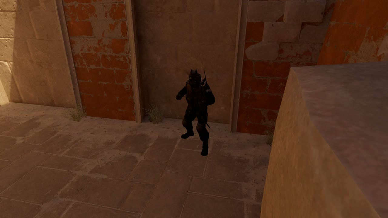 Third-person view of the setup position