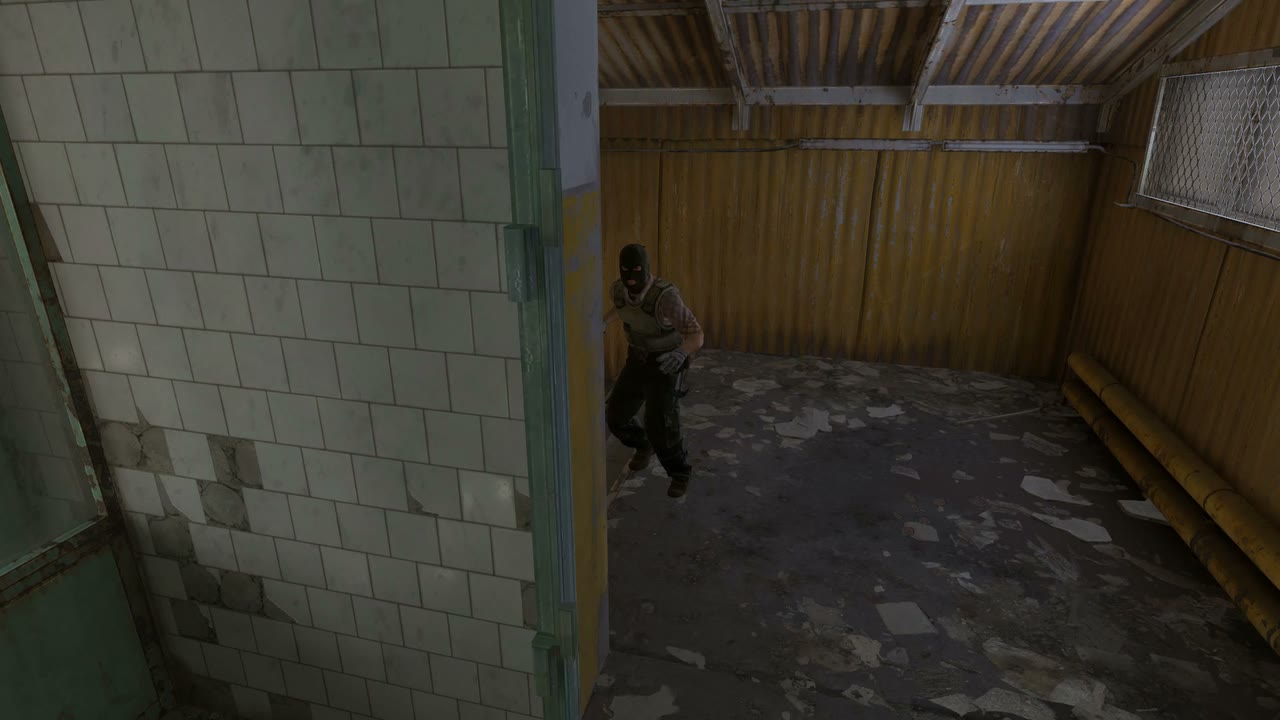Third-person view of the setup position