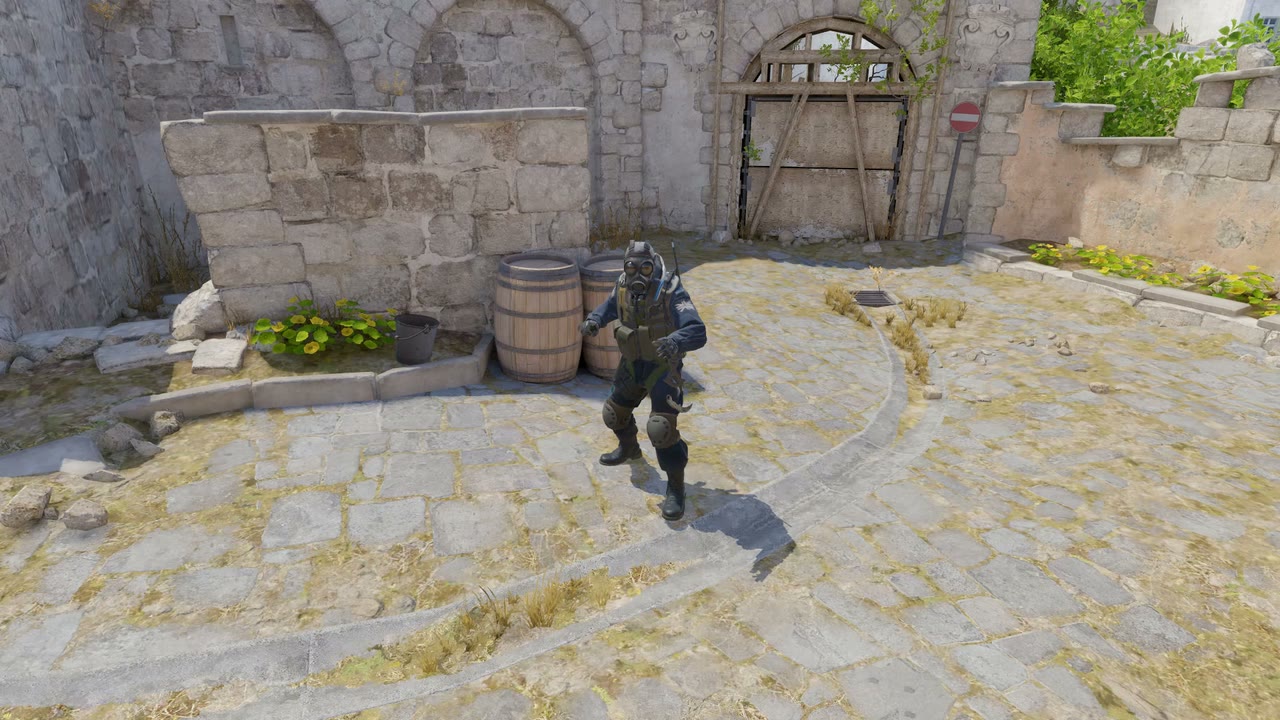 Third-person view of the setup position
