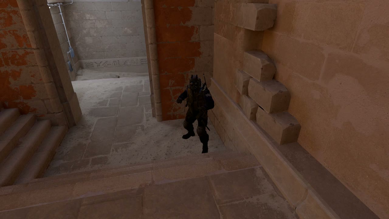 Third-person view of the setup position