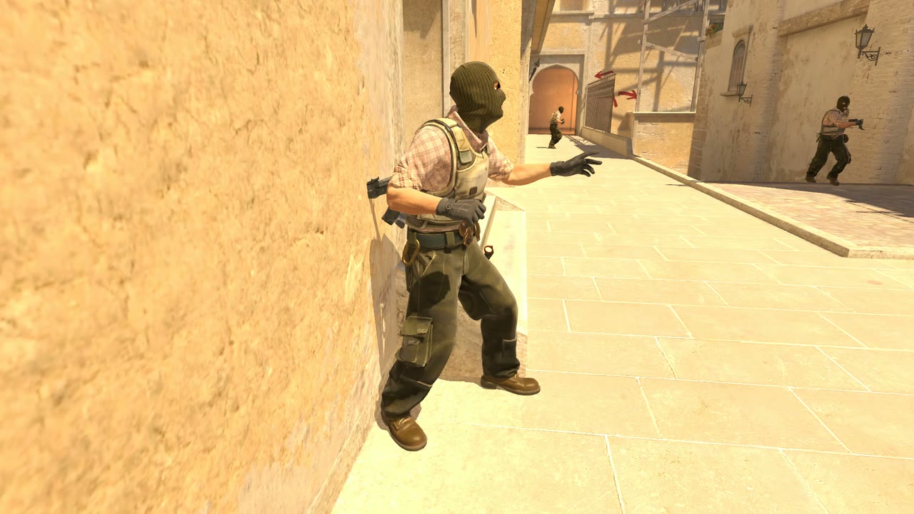 Third-person view of the setup position