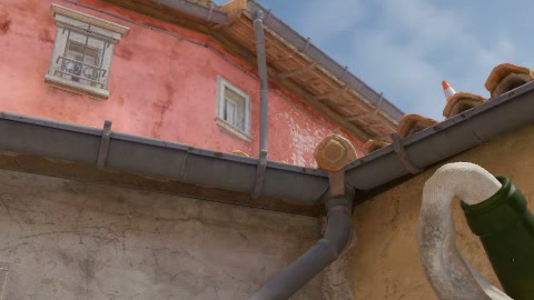 Close-up of the aim point just before the throw