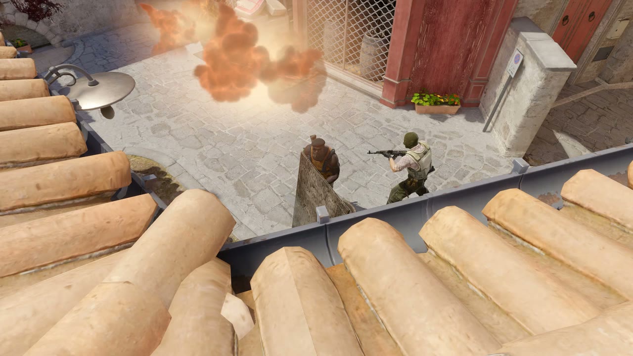 Third-person view of the setup position