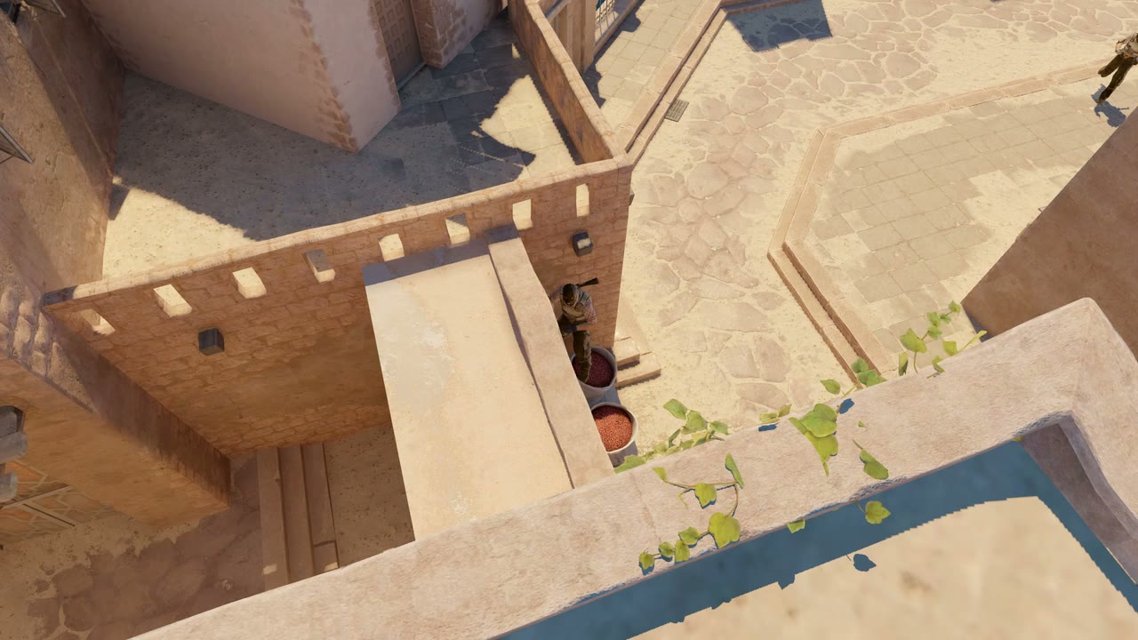 Third-person view of the setup position