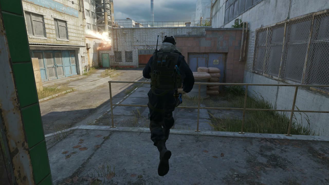 Third-person view of the setup position
