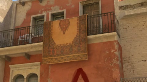 Close-up of the aim point just before the throw