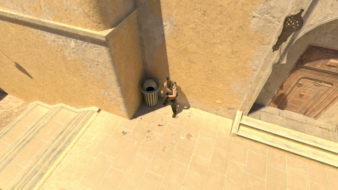 Third-person view of the setup position