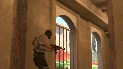 Close-up of the aim point just before the throw