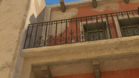 Close-up of the aim point just before the throw