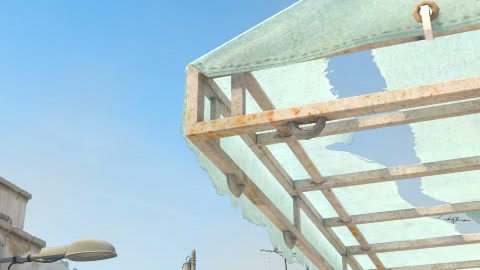 Close-up of the aim point just before the throw