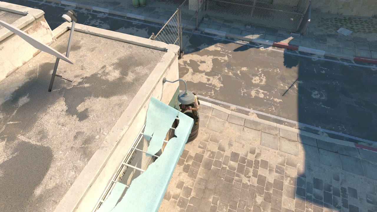 Third-person view of the setup position
