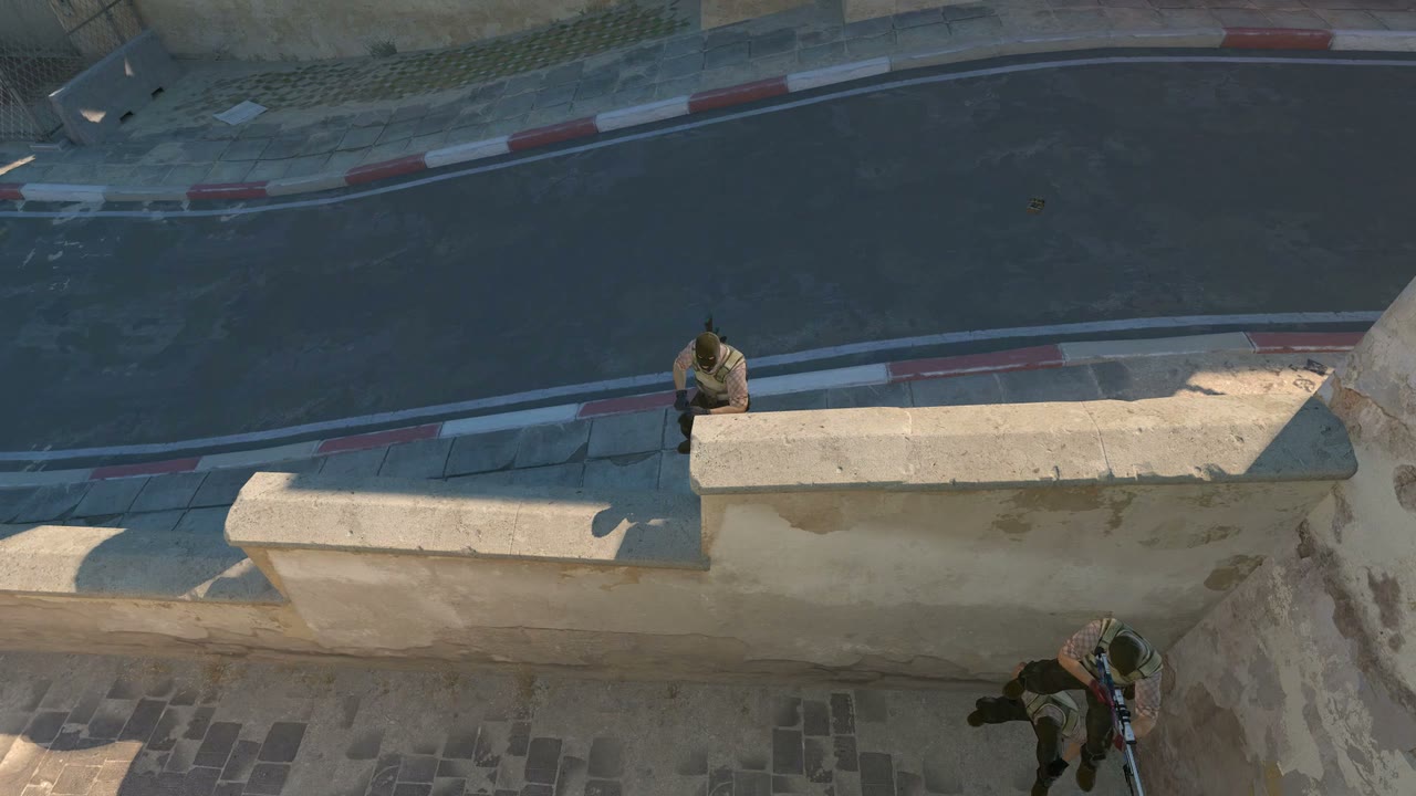 Third-person view of the setup position