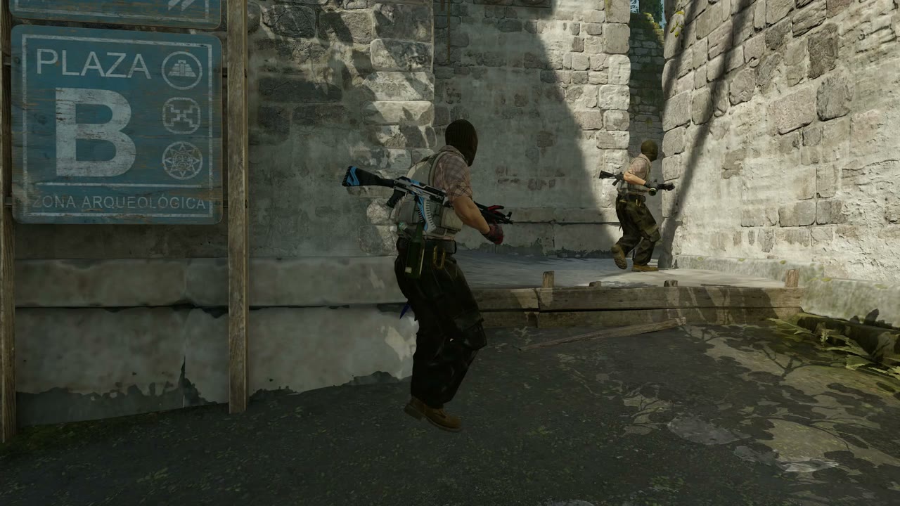Third-person view of the setup position