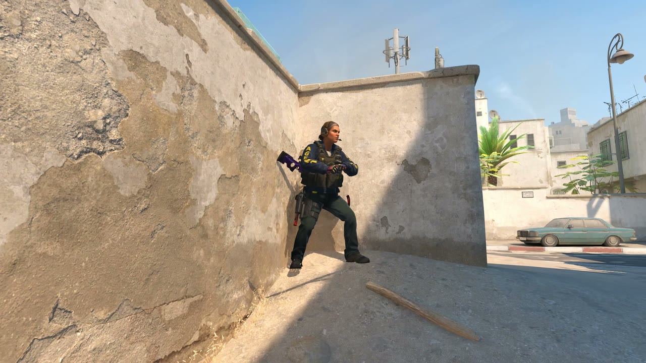 Third-person view of the setup position