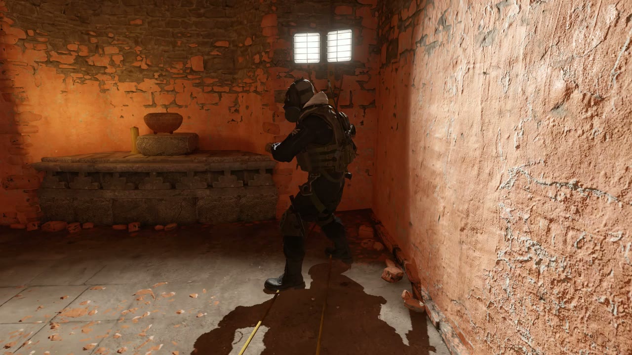 Third-person view of the setup position
