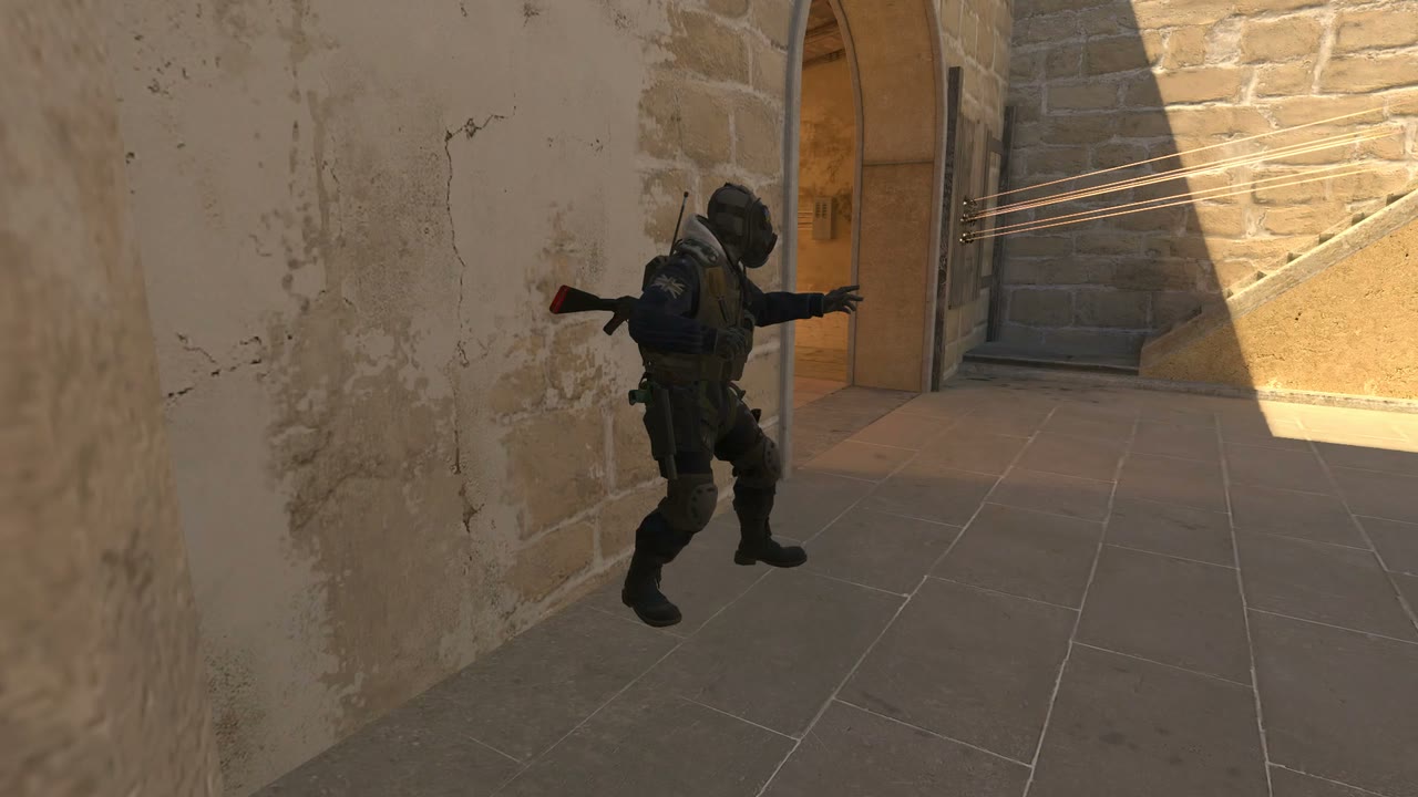 Third-person view of the setup position