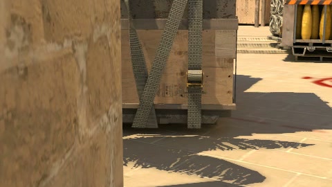 Close-up of the aim point just before the throw