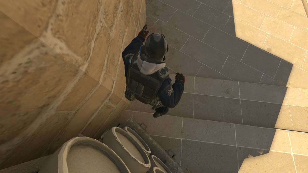Third-person view of the setup position