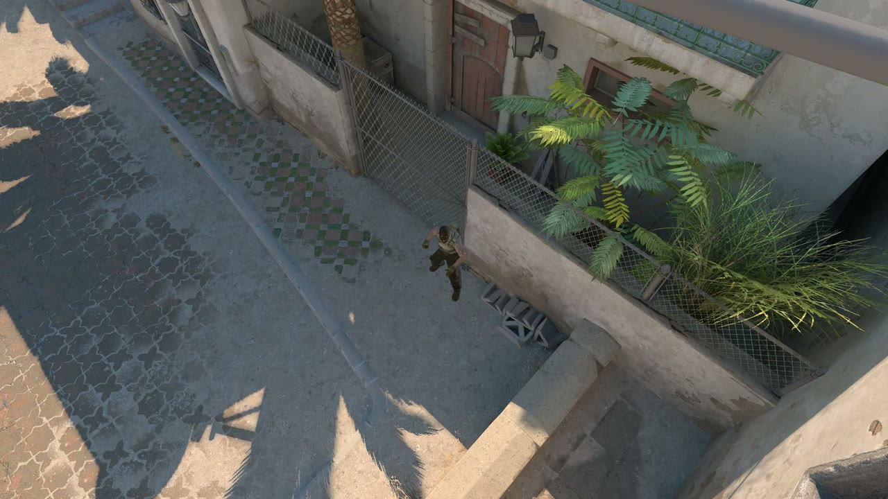 Third-person view of the setup position