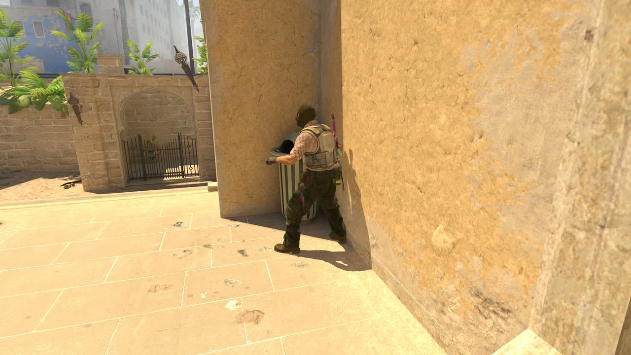 Third-person view of the setup position