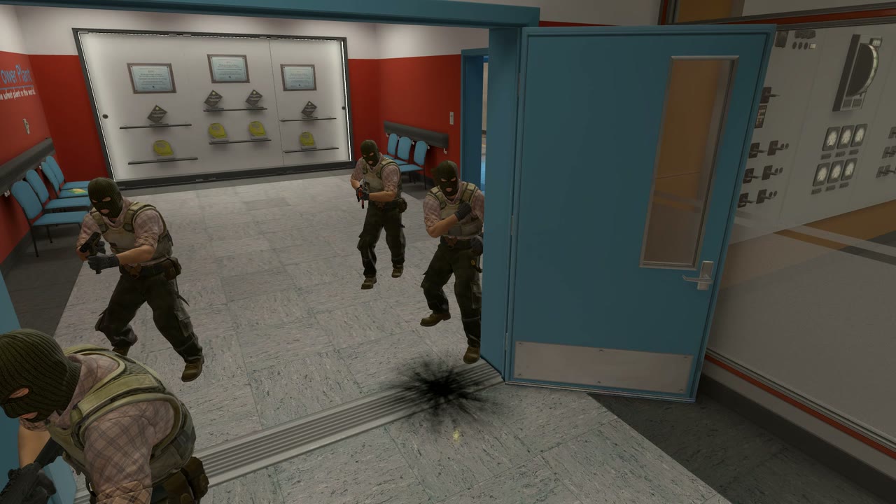 Third-person view of the setup position