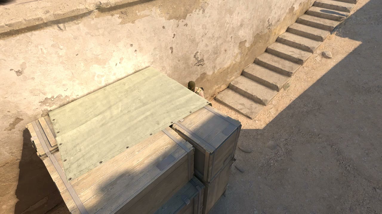 Third-person view of the setup position