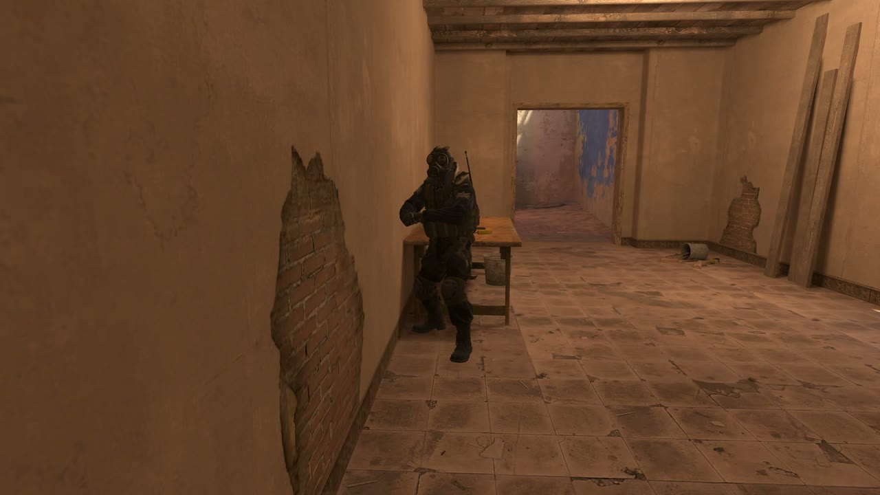 Third-person view of the setup position