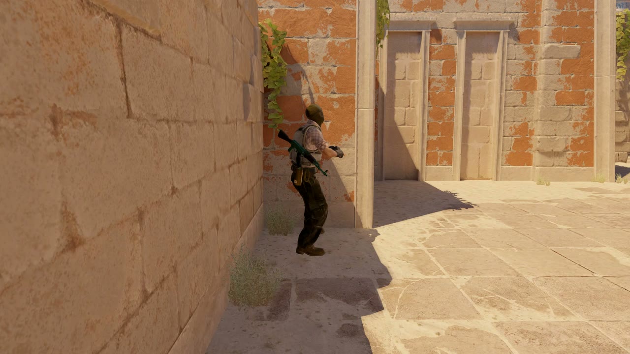 Third-person view of the setup position