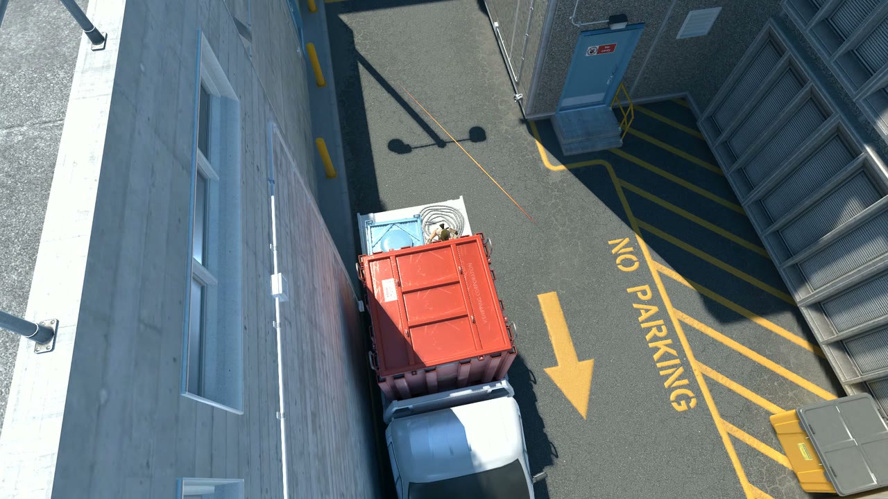 Third-person view of the setup position