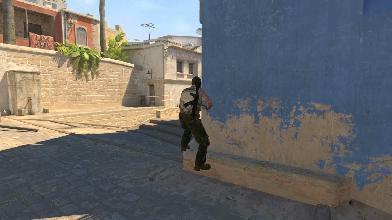 Third-person view of the setup position