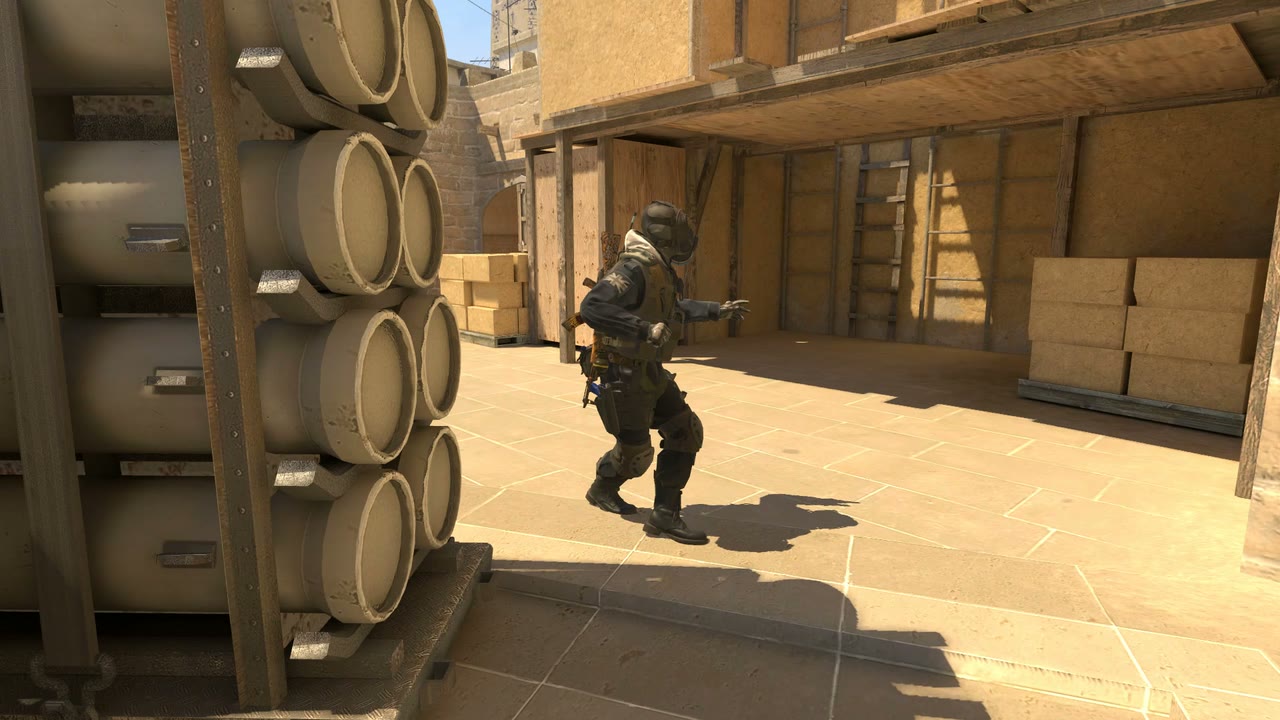 Third-person view of the setup position