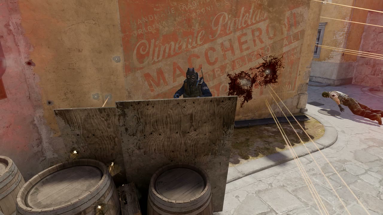 Third-person view of the setup position
