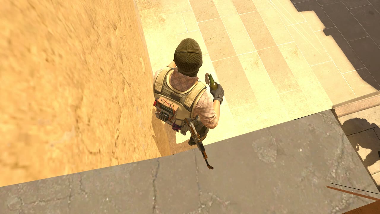 Third-person view of the setup position