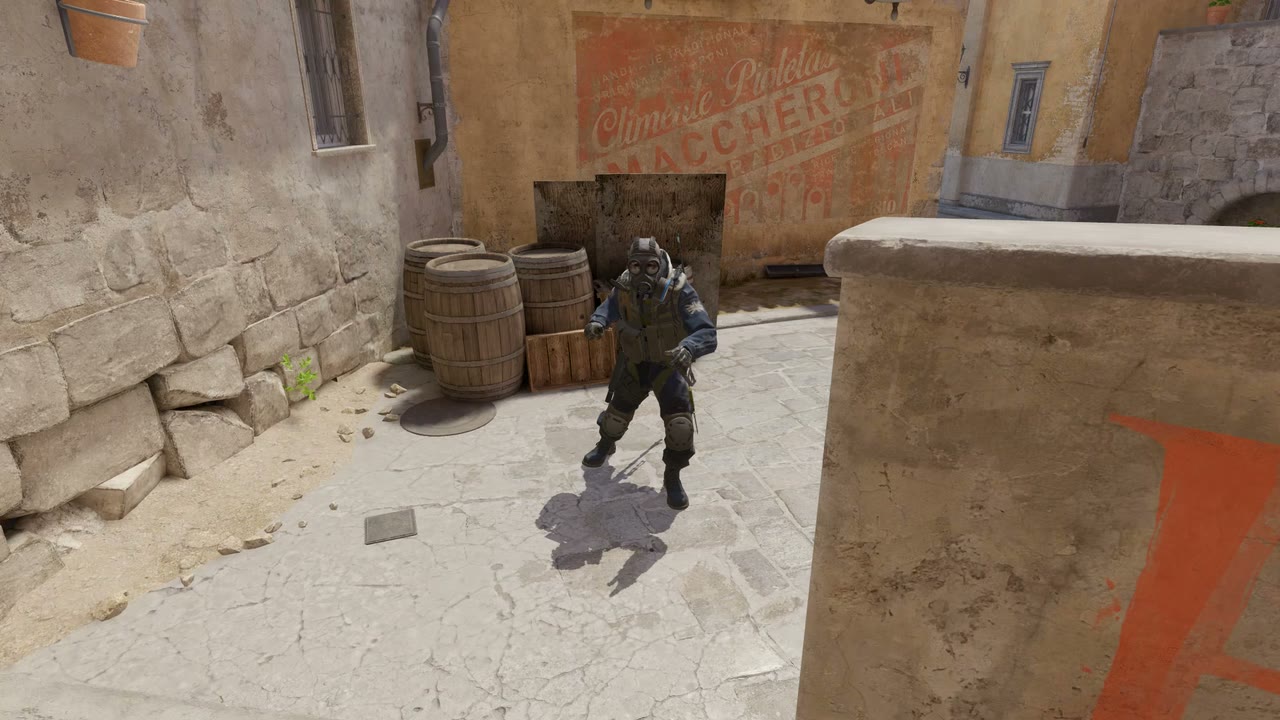 Third-person view of the setup position