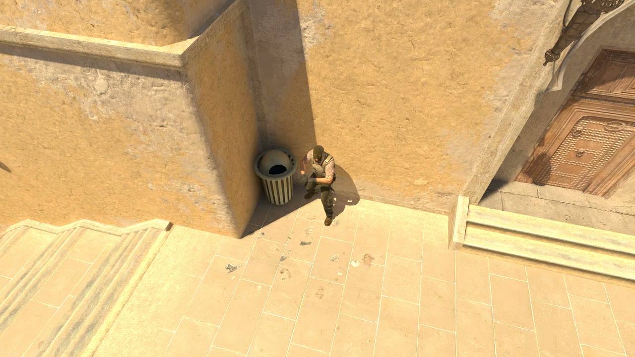 Third-person view of the setup position