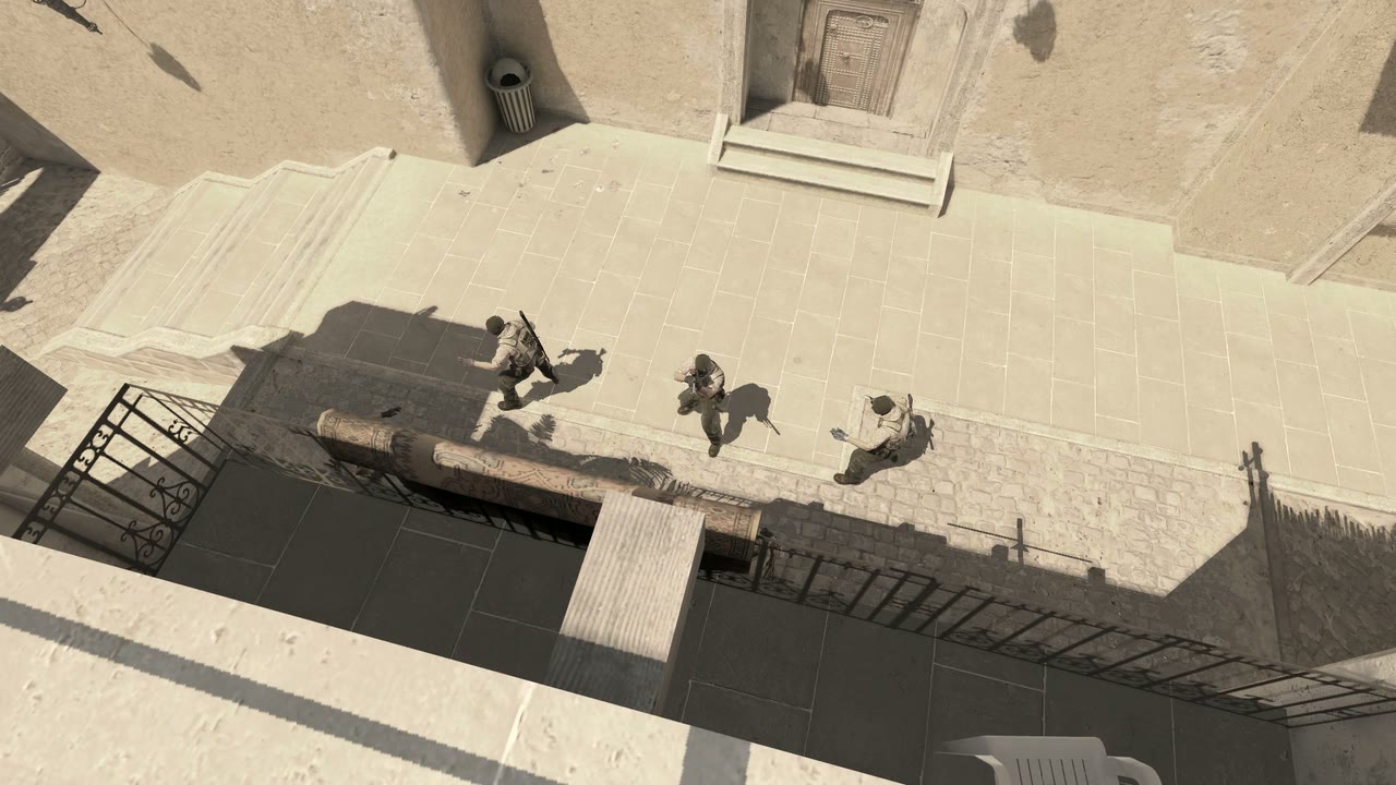 Third-person view of the setup position