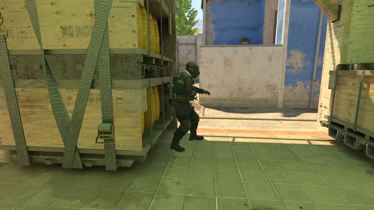 Third-person view of the setup position