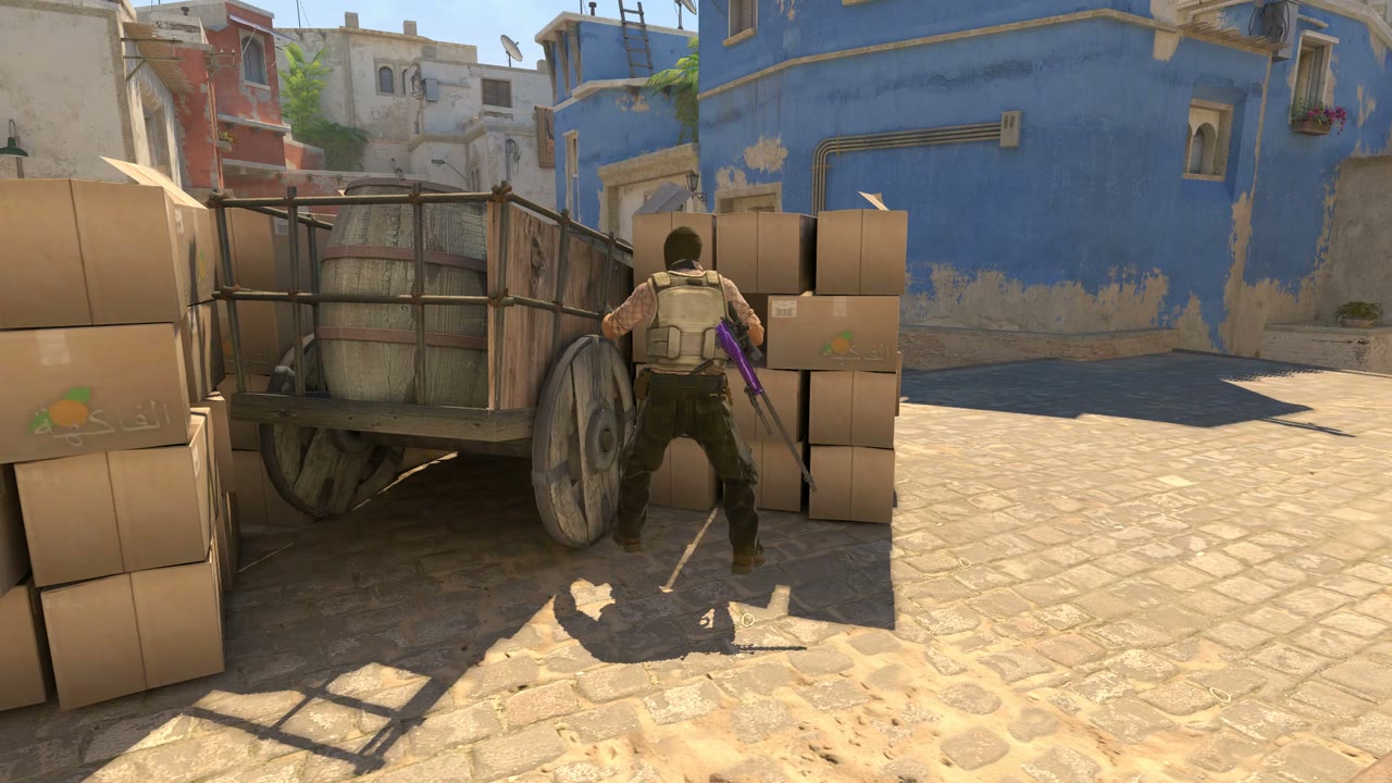 Third-person view of the setup position