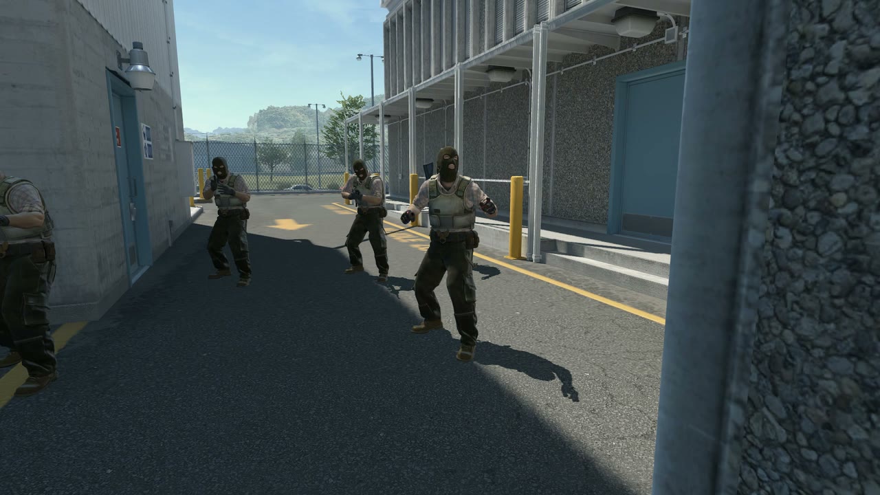 Third-person view of the setup position