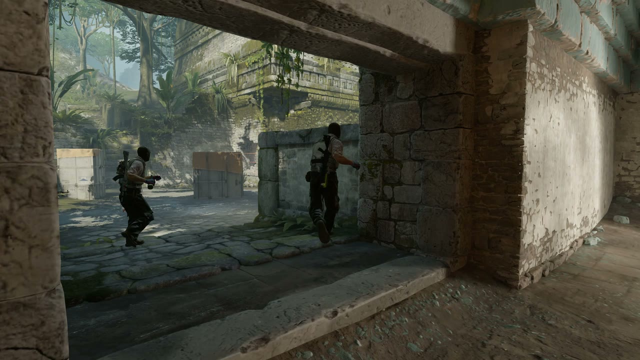 Third-person view of the setup position