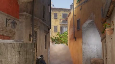 Close-up of the aim point just before the throw