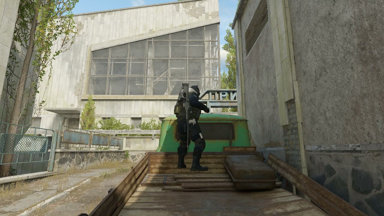 Third-person view of the setup position