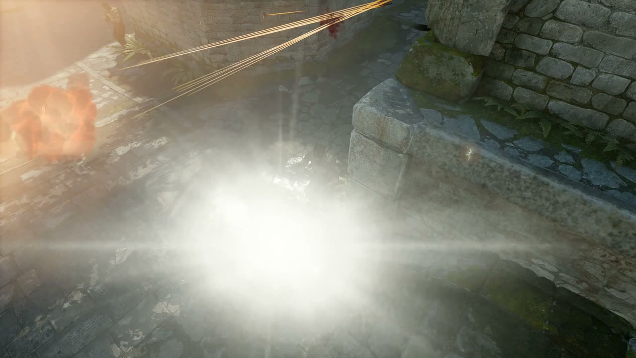 Third-person view of the setup position